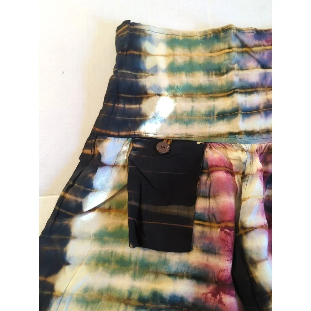 Earthbound Trading Co Harem Jogger Pants S Drop Waist Tie Dye Boho Trendy Flowy - Picture 7 of 9